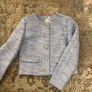 J. Crew Light Blue Blazer with Gold Buttons